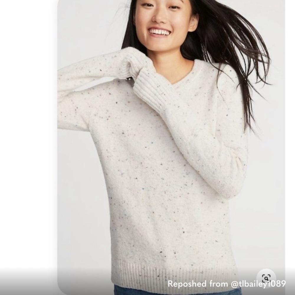 Old Navy Women's Speckled Sweater - Cream